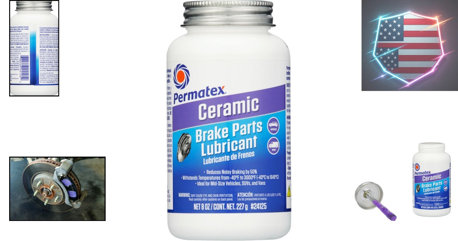 24125 Ceramic Extreme Brake Parts Lubricant, 8 oz., Pack of 1