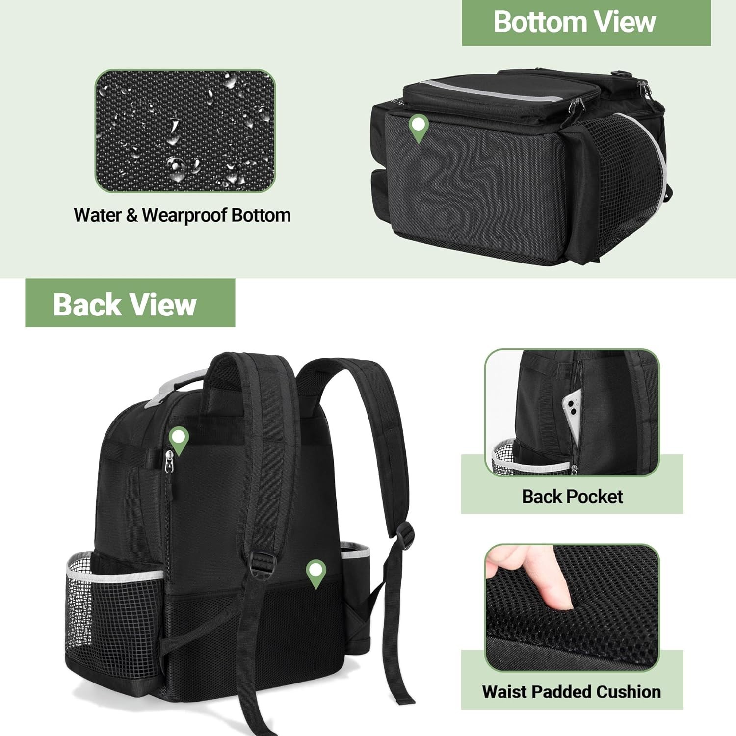 Waterproof Cleaning Backpack with Multiple Pockets for Efficient Organization