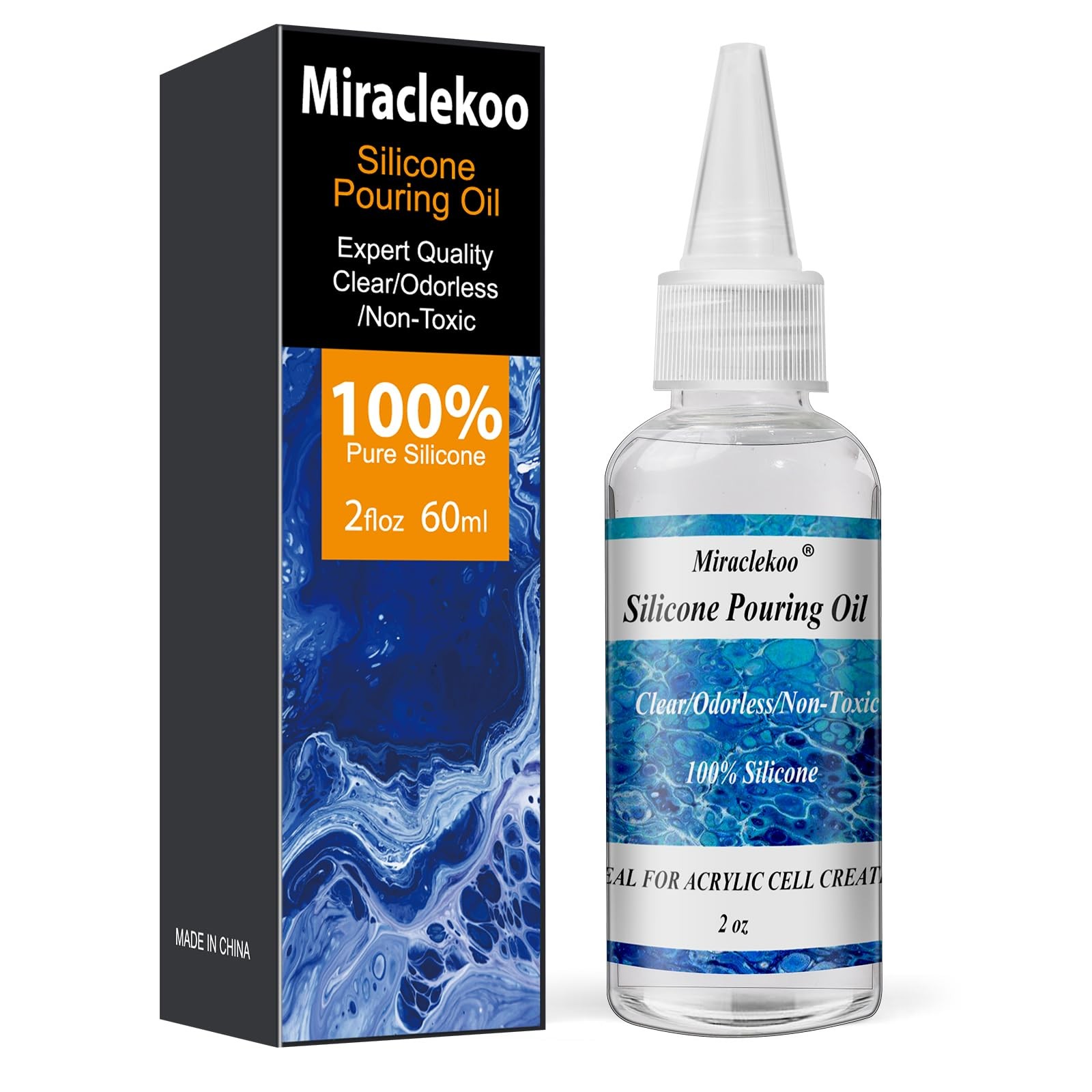 Silicone Pouring Oil Cell Activator Pure 2 Fl Oz (Pack of 1), Clear