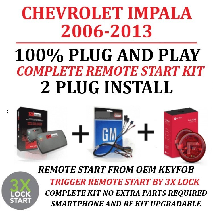 Remote Start Kit for CHEVROLET IMPALA 2006-2013 Plug and Play 3X Lock