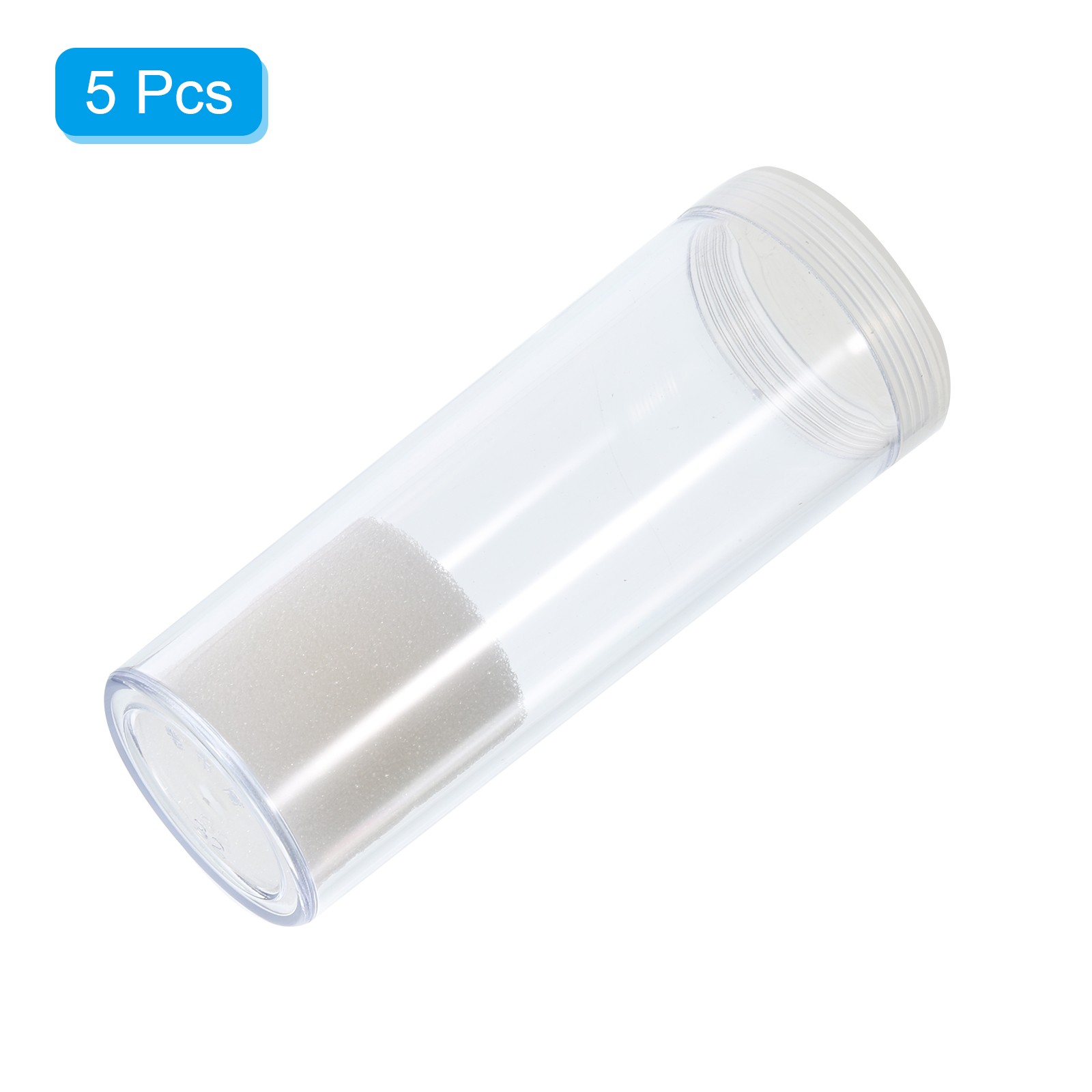 Round Coin Tubes, 5 Pack Coin Storage Tubes with Storage Box Plastic Coin Holder