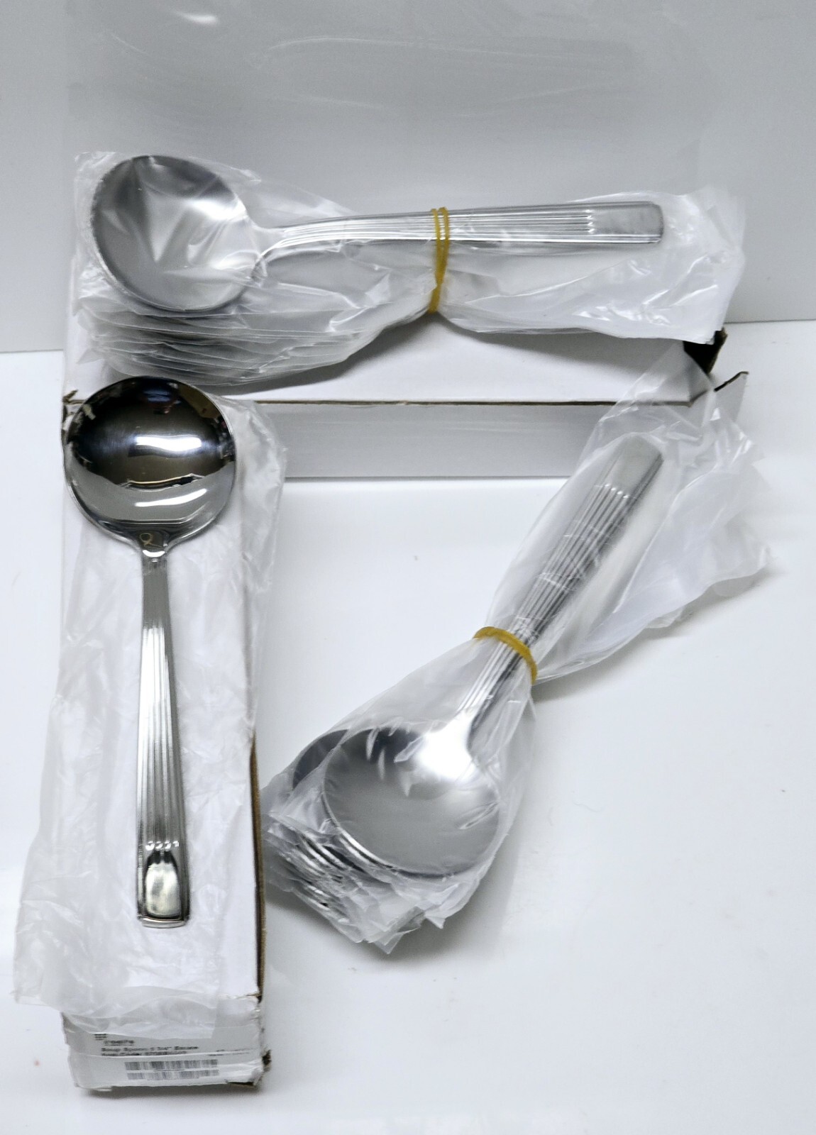 24 Pack Steelite Round Bowl Soup Spoon 5 3/4" 5706SX002, Pattern Estate 18/0 SST