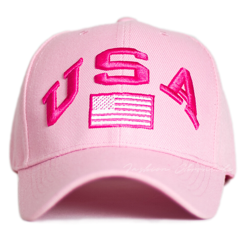USA Baseball Cap American Flag Hat Patriotic Embroidered Adjustable Curved Men