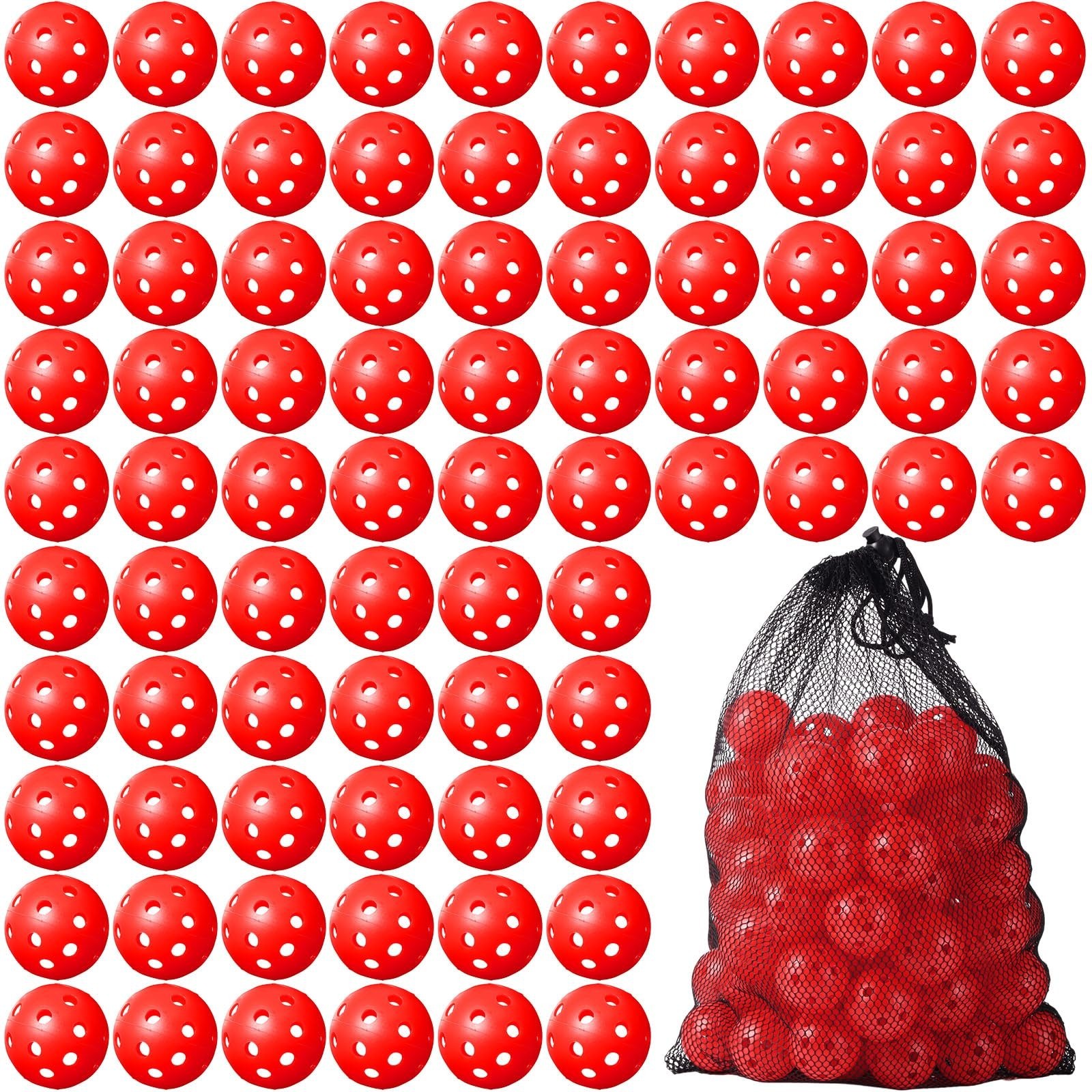 MiniInflat 80 Pack Practice Golf Balls Limited Flight 42 mm Golf Training Air...