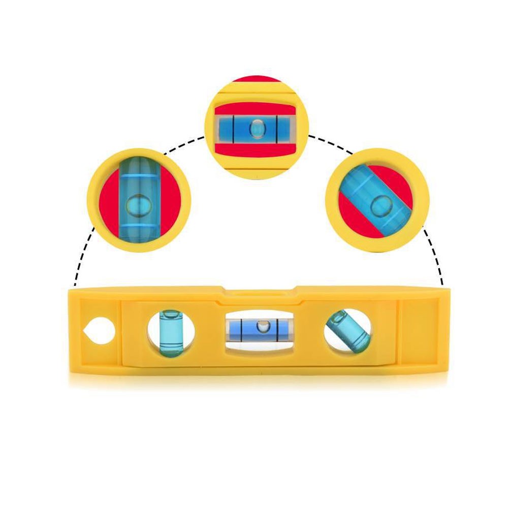 2Pcs Magnetic Bubble Level Mini Keychain Bubble Spirit Level Leveling Tool /