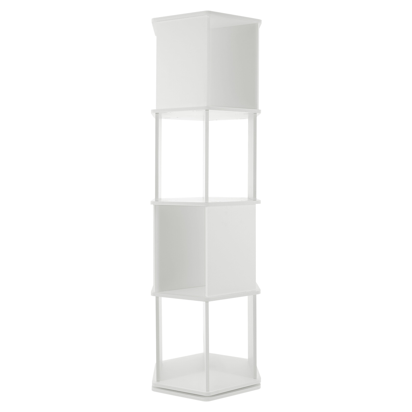 4-Tier Rotating Bookshelf 360�� Display Floor Standing Revolving Bookshelf
