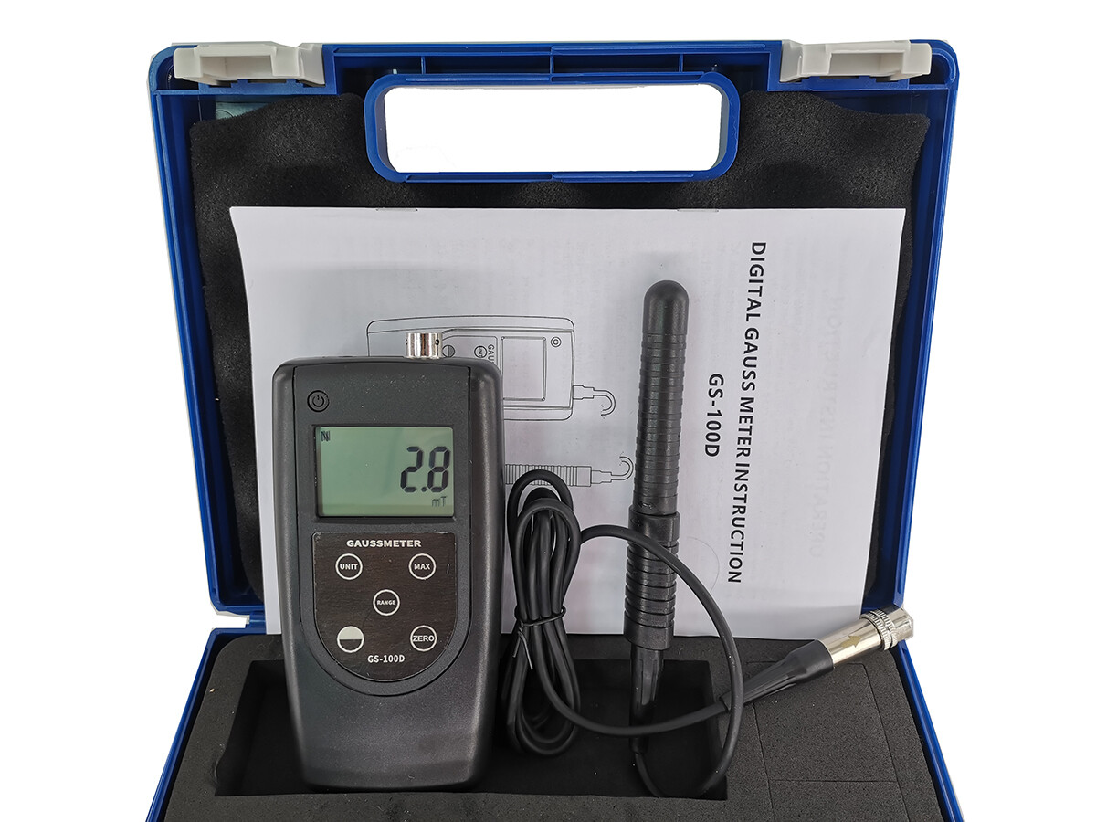 Digital Gauss Meter Tesla Tester for DC Magnetic Field Remanence Magnetic Field
