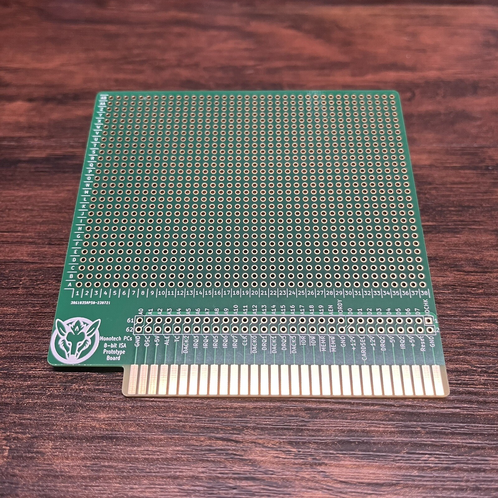 Compact ISA 8-bit  Prototyping PCB High Quality ENIG
