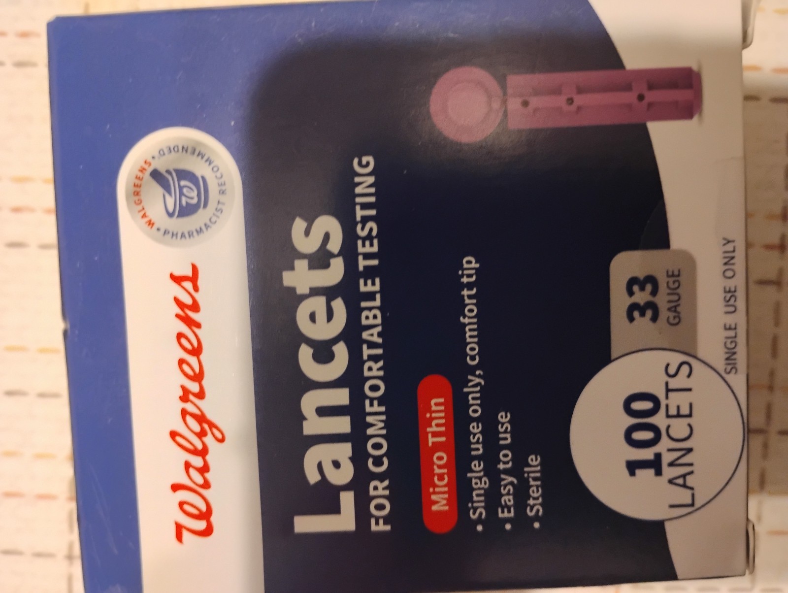 lancets 30g fine gauge walgreens