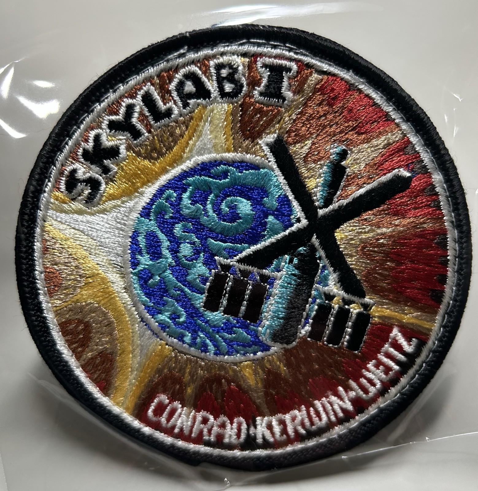 NASA Skylab I Mission Patch 4”, Astronauts Conrad, Kerwin, & Weitz, Remake 1990