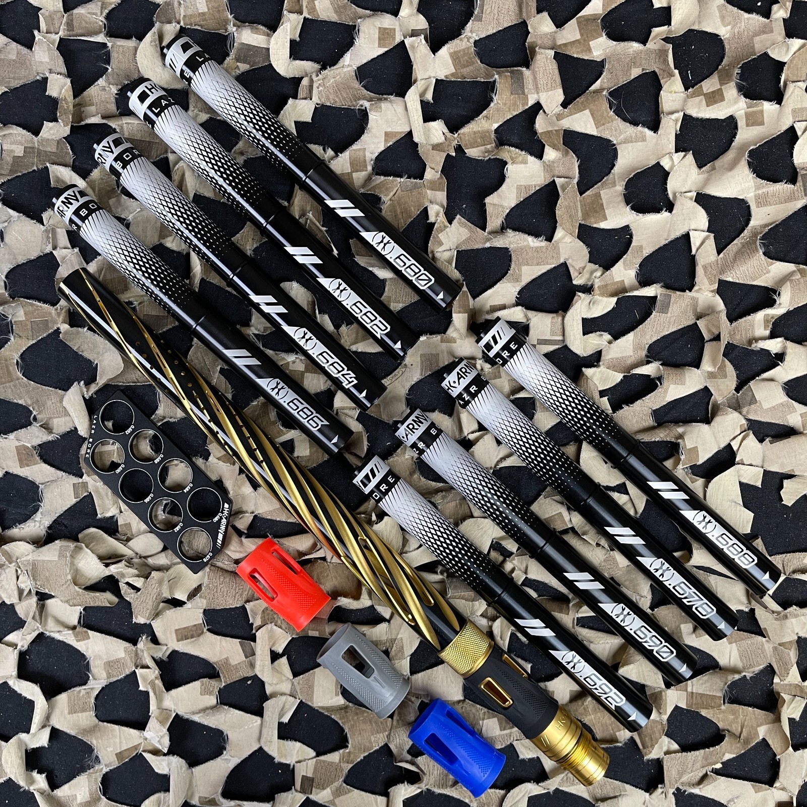 HK Army 15" LAZR Elite Orbit Barrel Kit Black Inserts - Gold/Black - Luxe