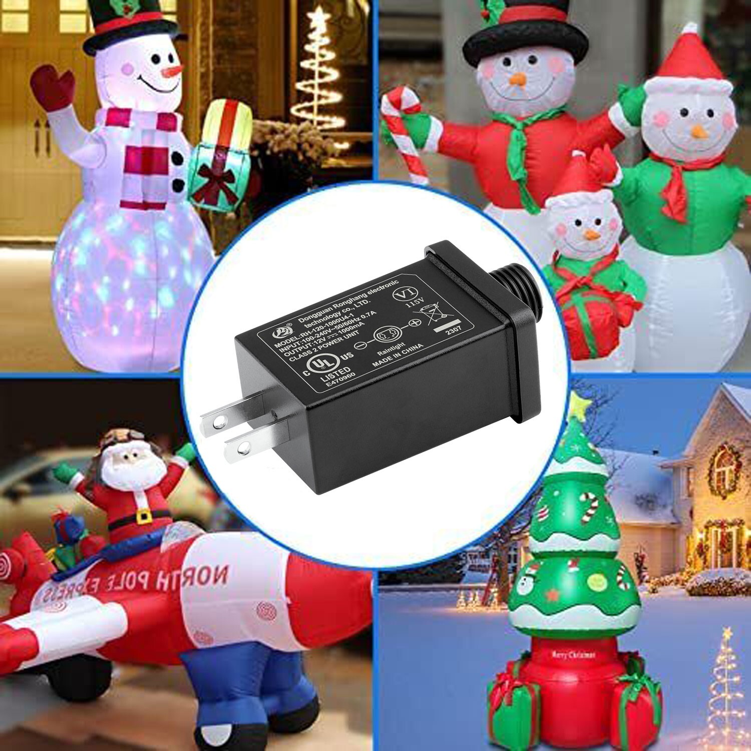 12V 1A Class 2 Power Supply LED Transformer For String Light Inflatable Device