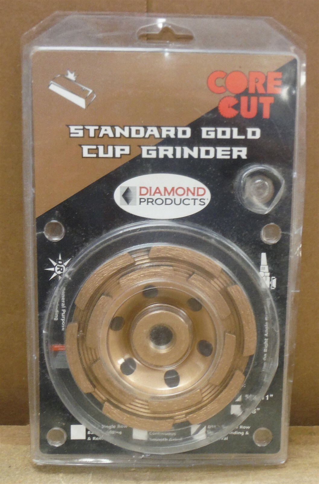 Diamond Products Core Cut 07429 4" x 5/8" Double Row Cup Grinder *213c