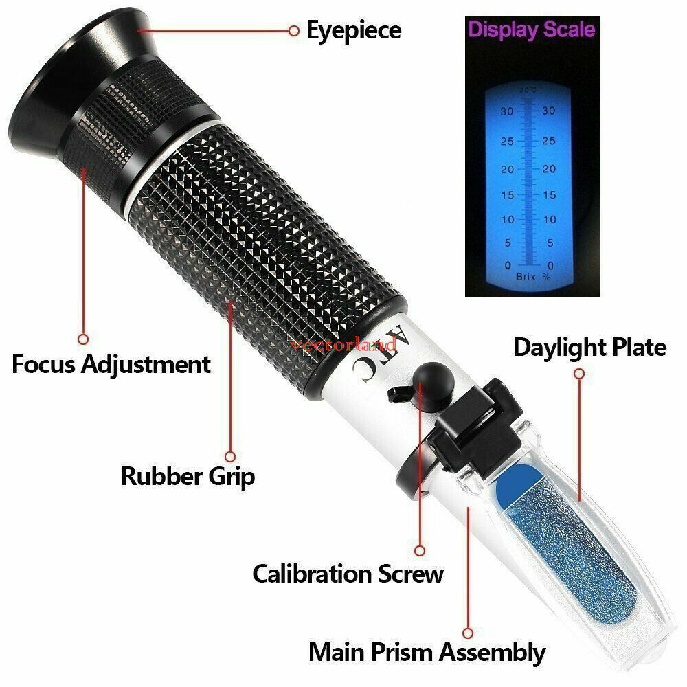 Professional Fruit Sugar Brix Refractometer 0-32% Beer Sweetness Saccharimeter
