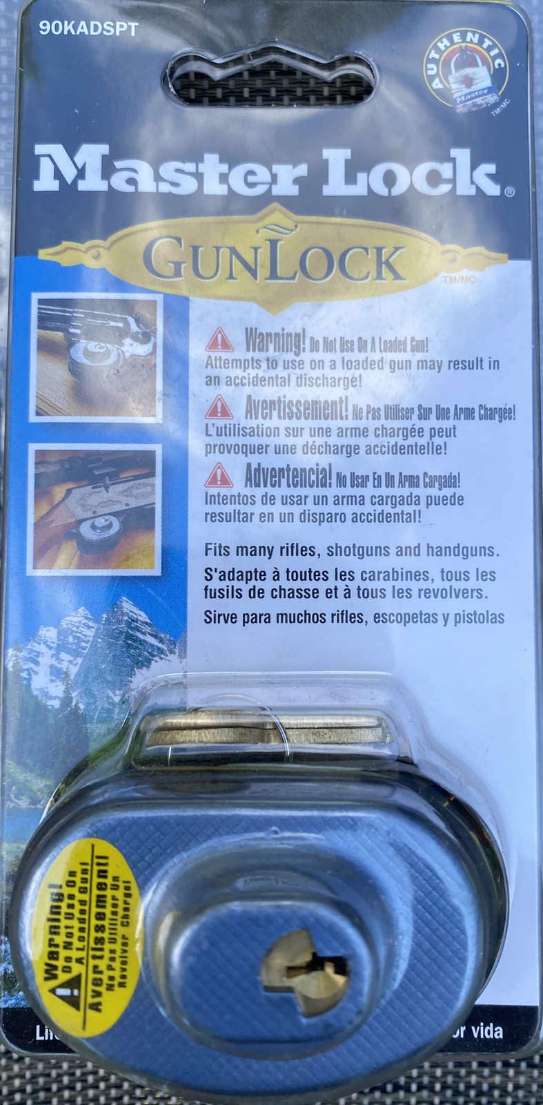 Master Lock 90KADSPT Gun Pistol Revolver Rifle Trigger Lock