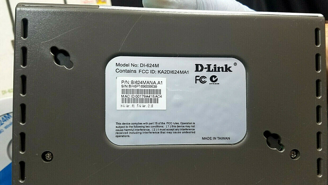 D Link DI-624M Wireless Router With Double Antennas
