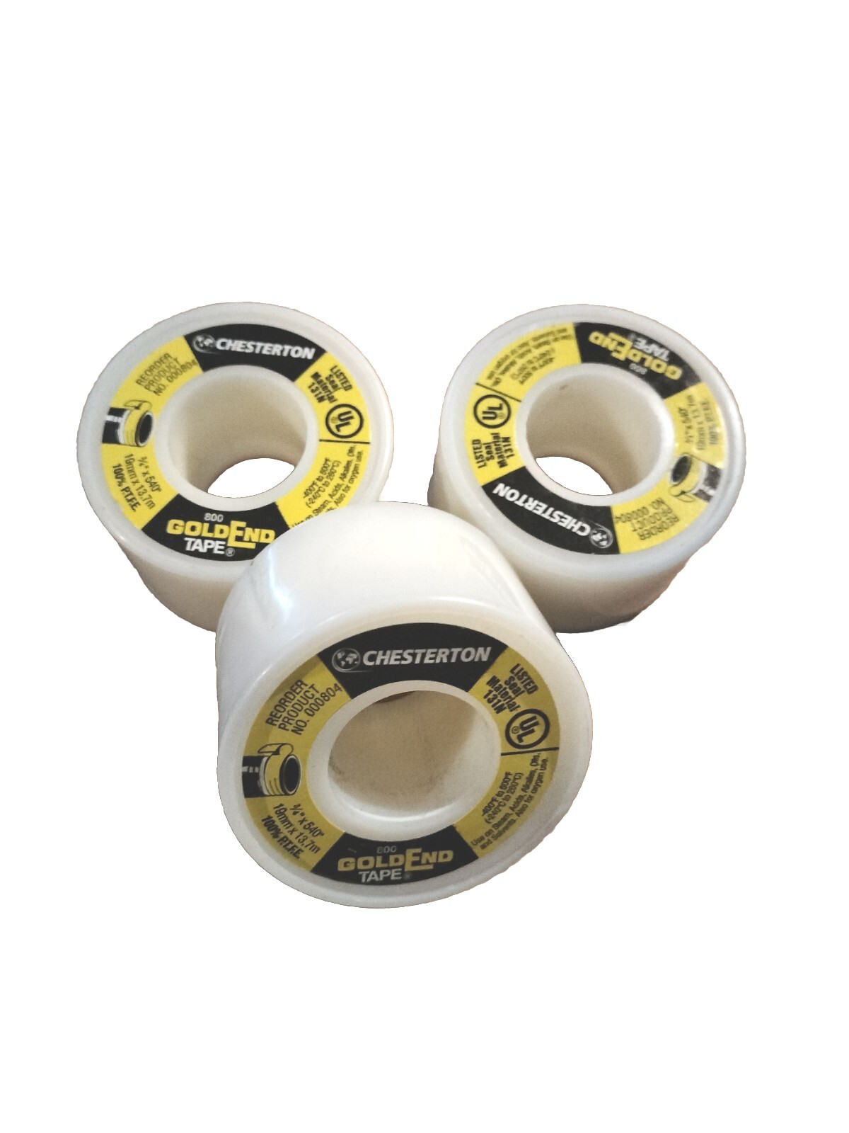 3 Pack - AW Chesterton 800 GoldEnd TAPE 3/4" X 540" Free Shipping + Geniune OEM