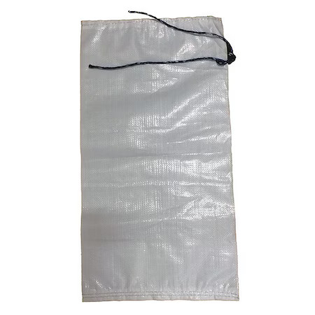 Zoro Select 6Fgy1 White Sand Bag, Polypropylene, Weight Capacity 40 Lb, 26 In,