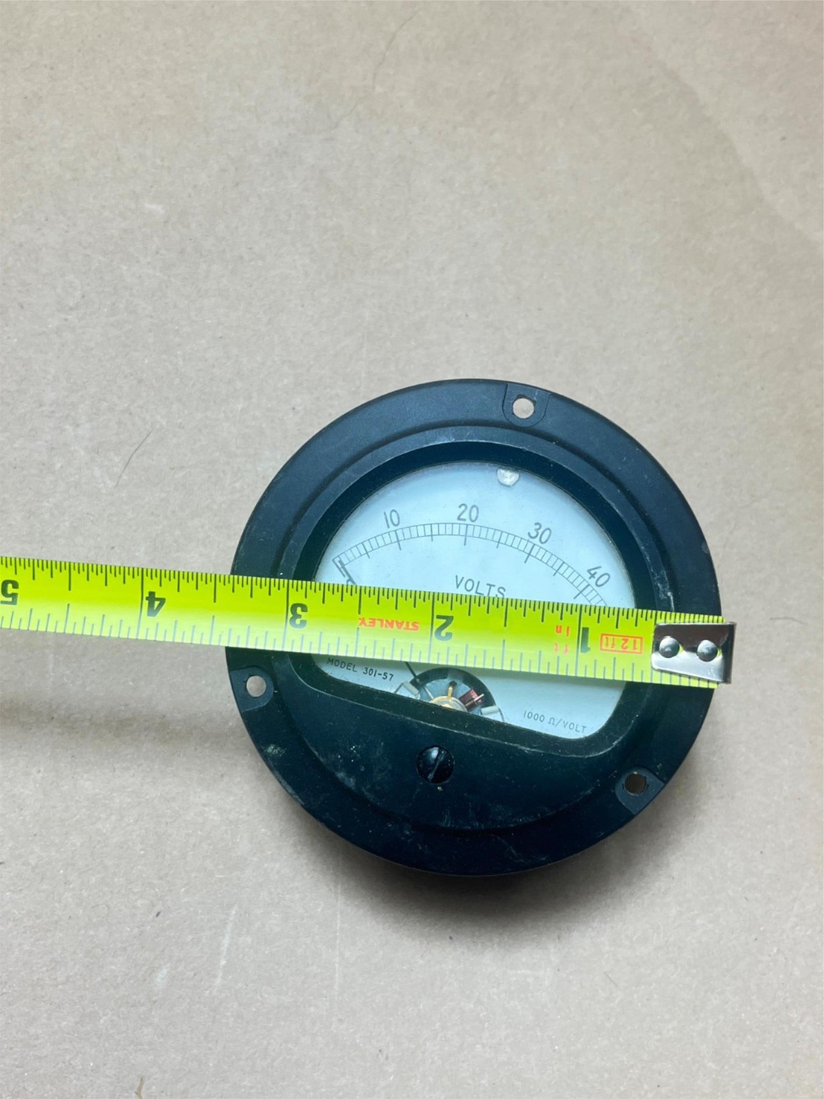 Weston 301-57 50 VDC Panel Mount Volt Meter Welding Current