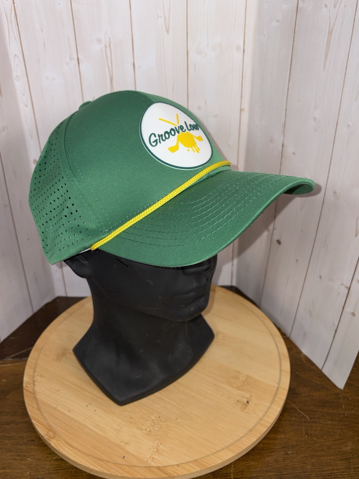 Groove Low Vented Golf Hat Adjustable Green Tropical