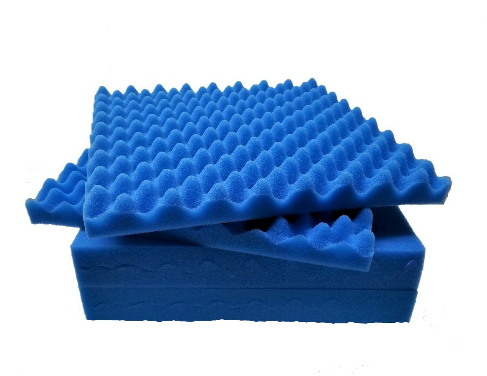 6 PK Blue Egg Crate Acoustic Foam Tile Panel Wall Tile Soundproofing 12x12x1.5"