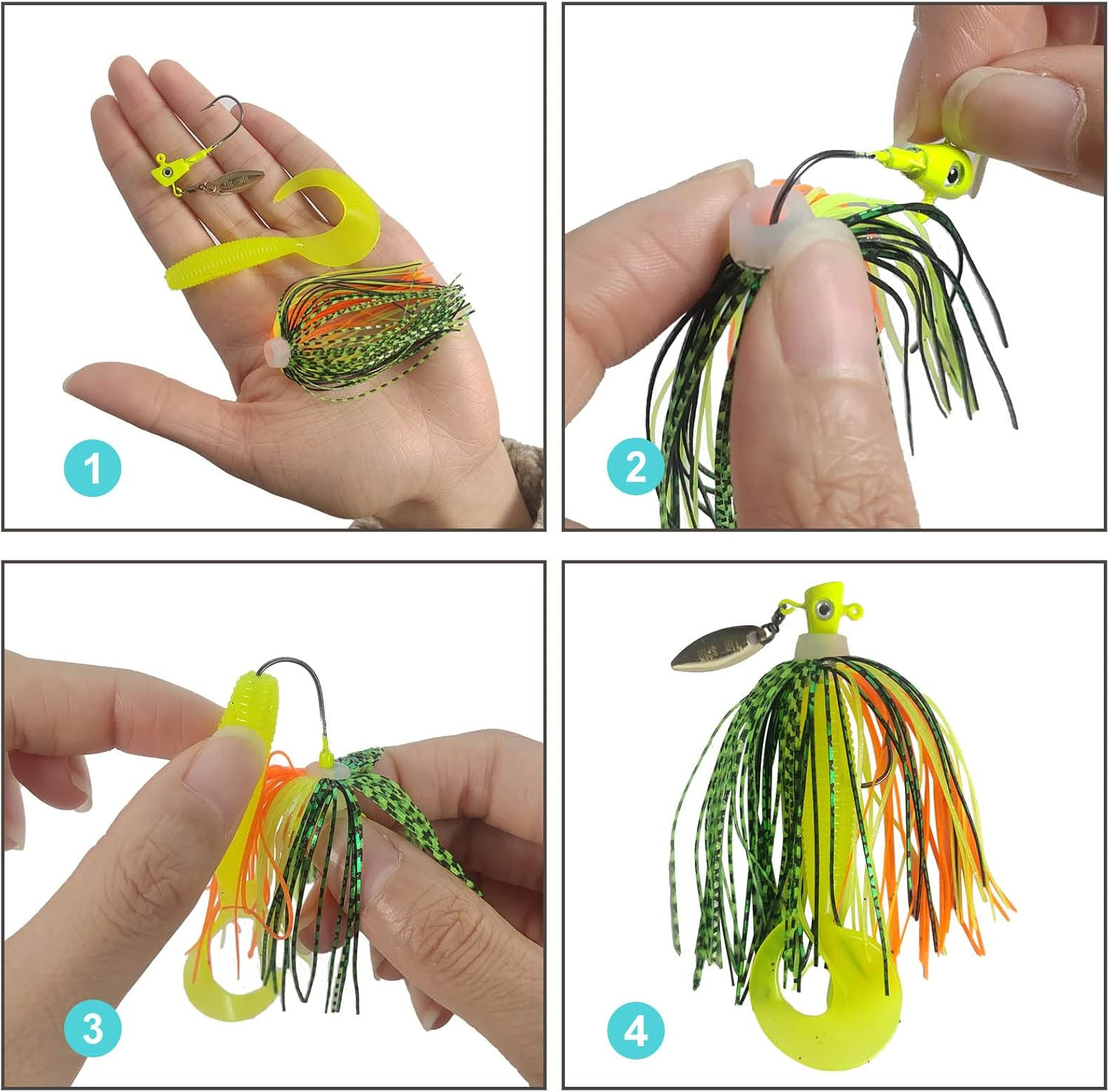 Fishing Silicone Skirts 12pcs Replacement for Spinnerbaits Buzzbaits Jigs