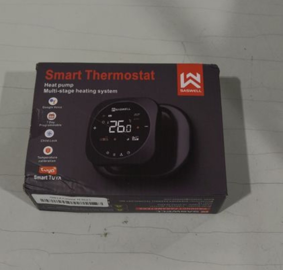 SASWELL Smart Wi-Fi Thermostat Programmable App Control for heat pump Google
