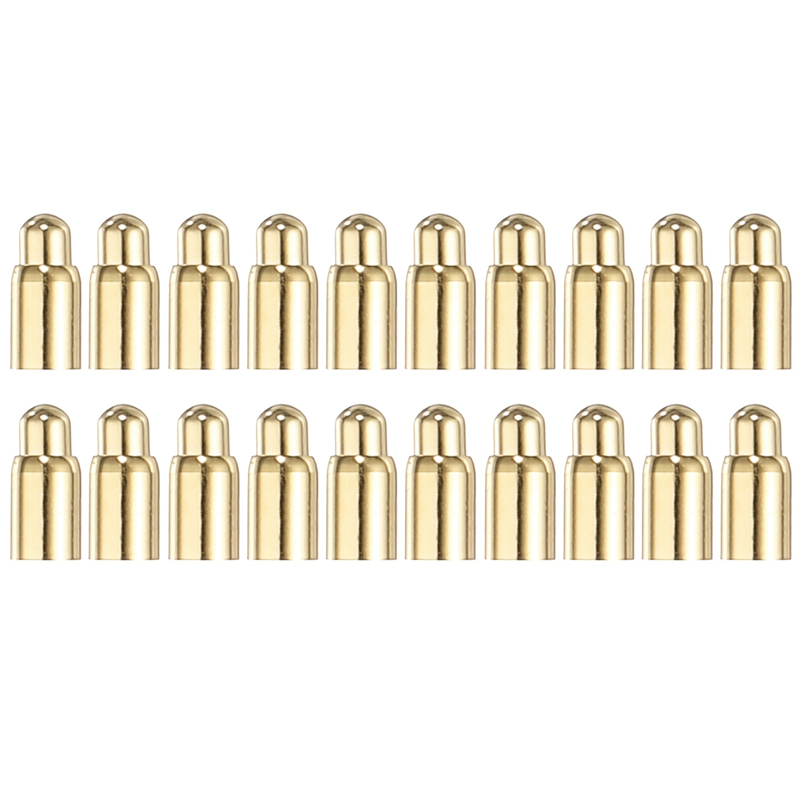 40Pcs 3mm Spring Test Probe Pin, Gold Plated Spring Loaded Thimble Pins