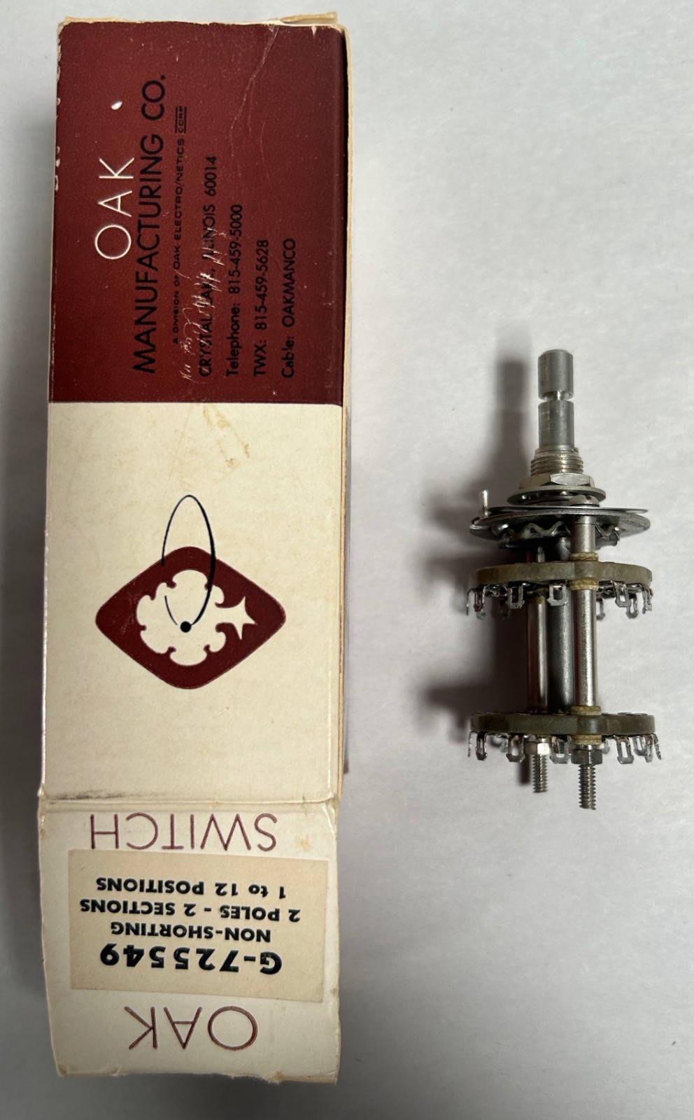 UNUSED Vintage Oak G-725549 Electronic Rotary Selector Switch (A4)