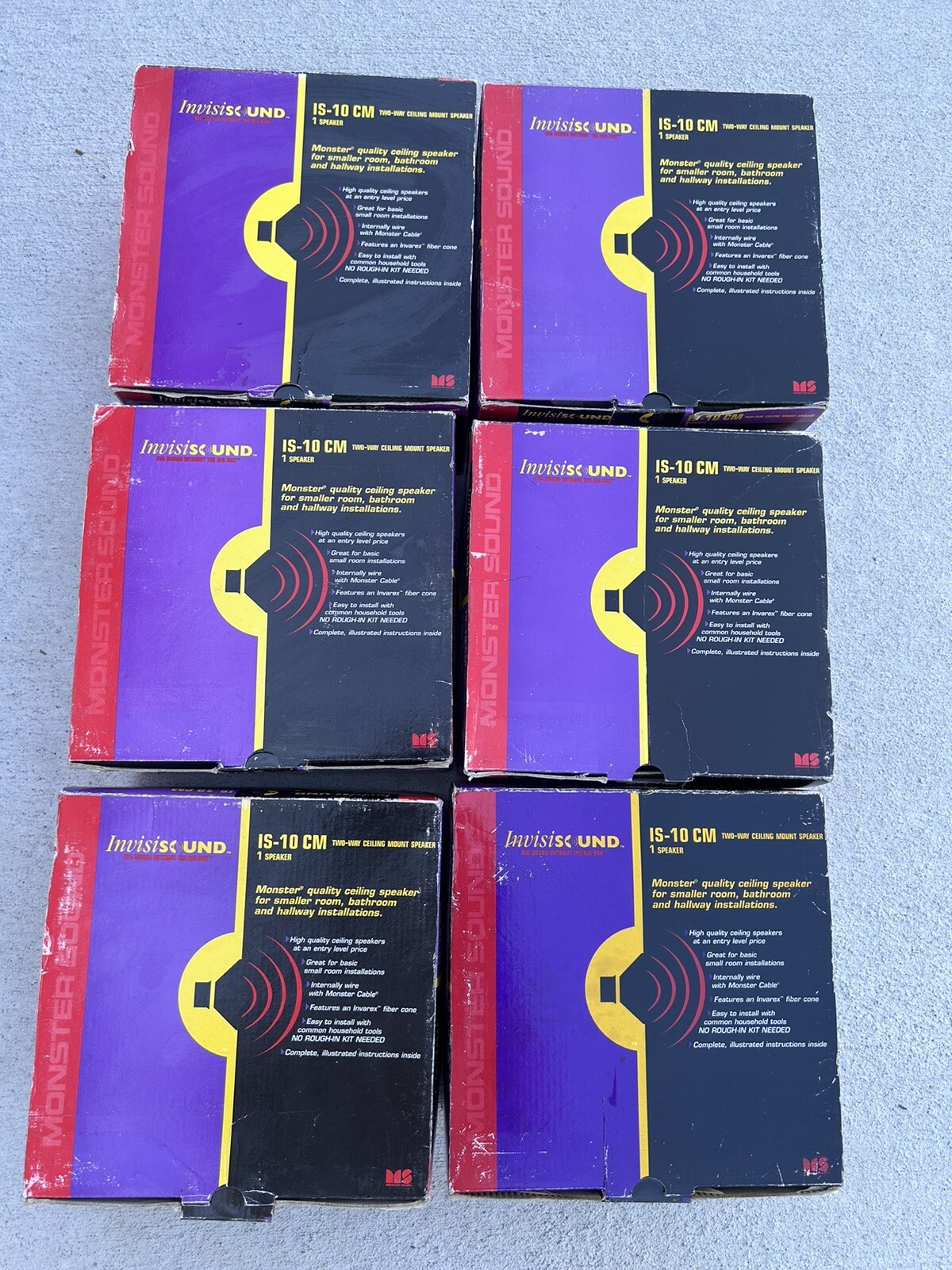 Lot Of 6 pieces Pieces Invisible IS-10 CIM TWO- WAY CEILING MOUNT SPEAKERS