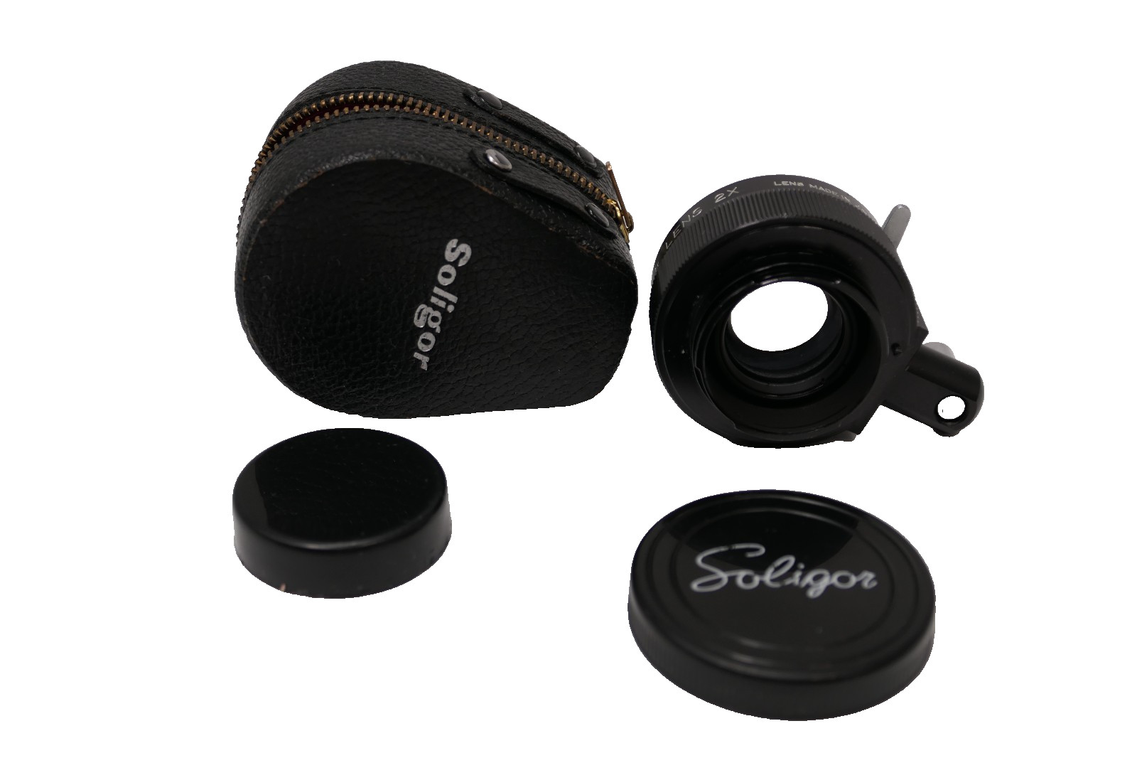 Soligor auto tele converter 2x to fit exakta w/pouch box instruction leaflet