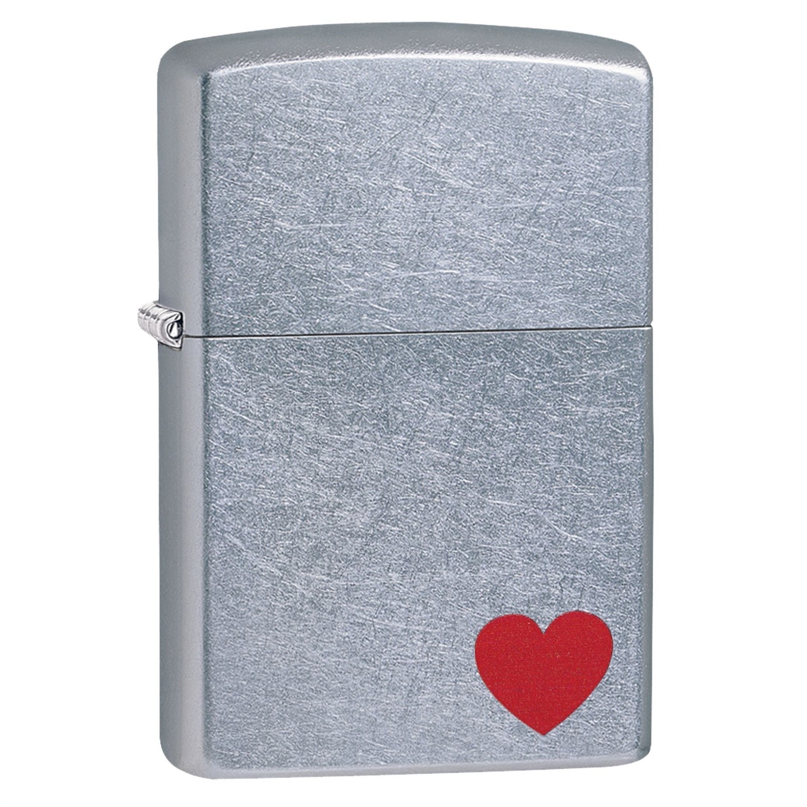 Zippo Lighter: Red Heart - Street Chrome 81601