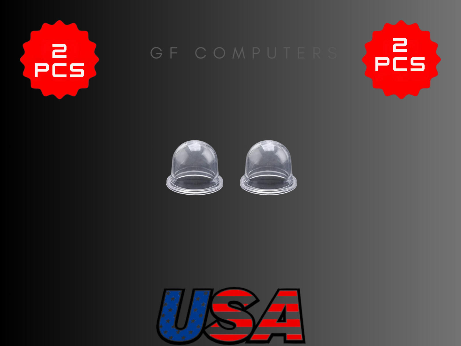 2 Pk Primer Bulb Gas Mantis Tiller 7222 722E 7222M 7225 Fuel Purge Bubble 22mm