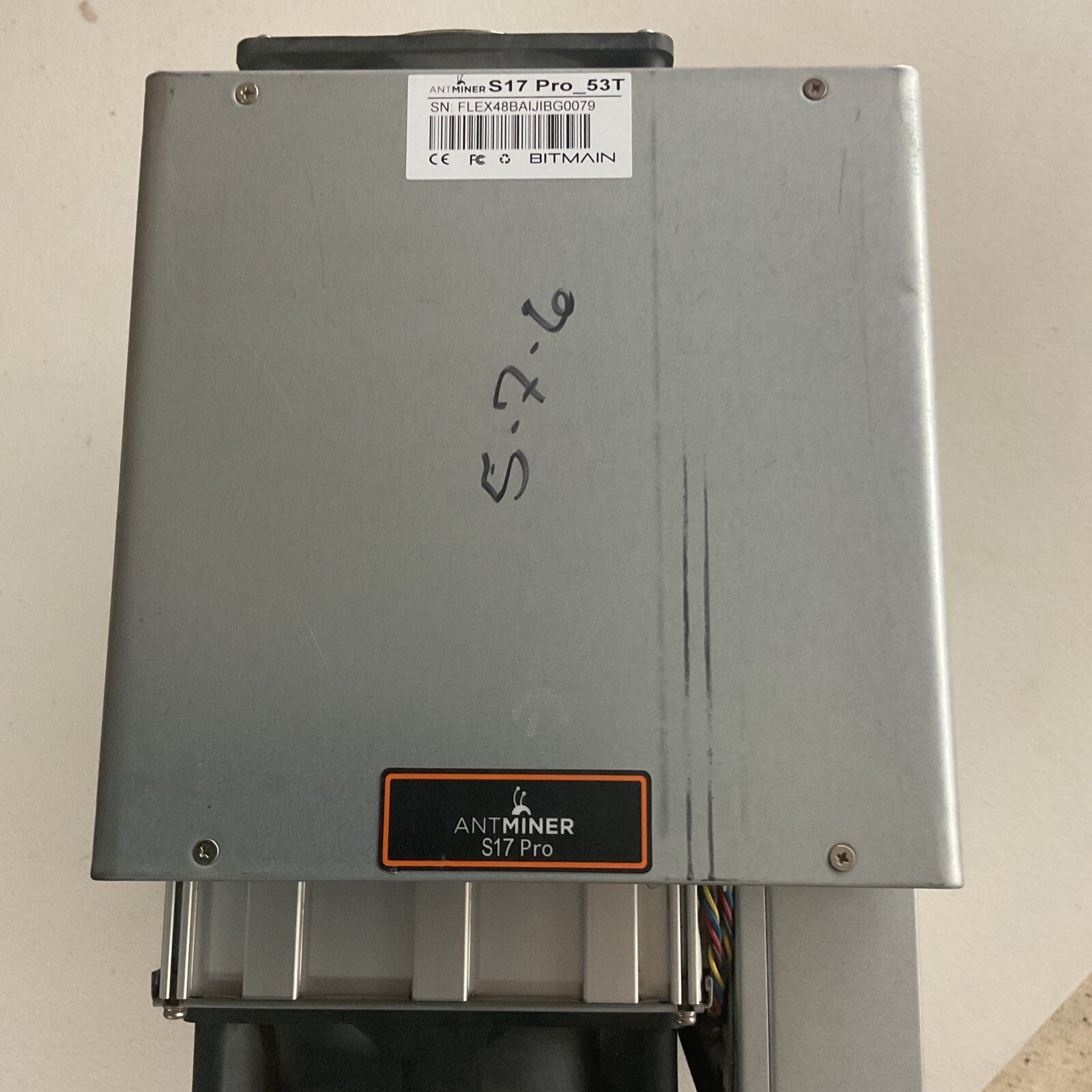 Bitmain Antiminer S17 Pro 53T Bitcoin Miner Untested AS- IS