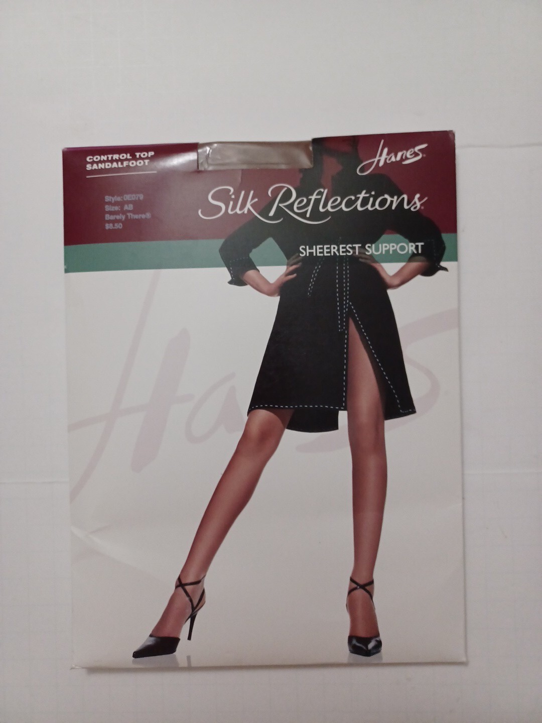Hanes Control TopSilk Reflections Sheerest Support Style 0E079 Sz AB Pantyhose