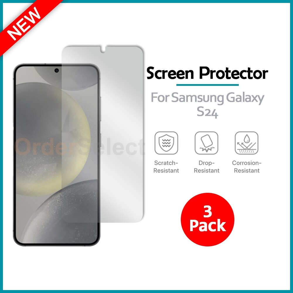 3-Pack LCD Ultra Clear HD Screen Protector for Android Phone Samsung Galaxy S24