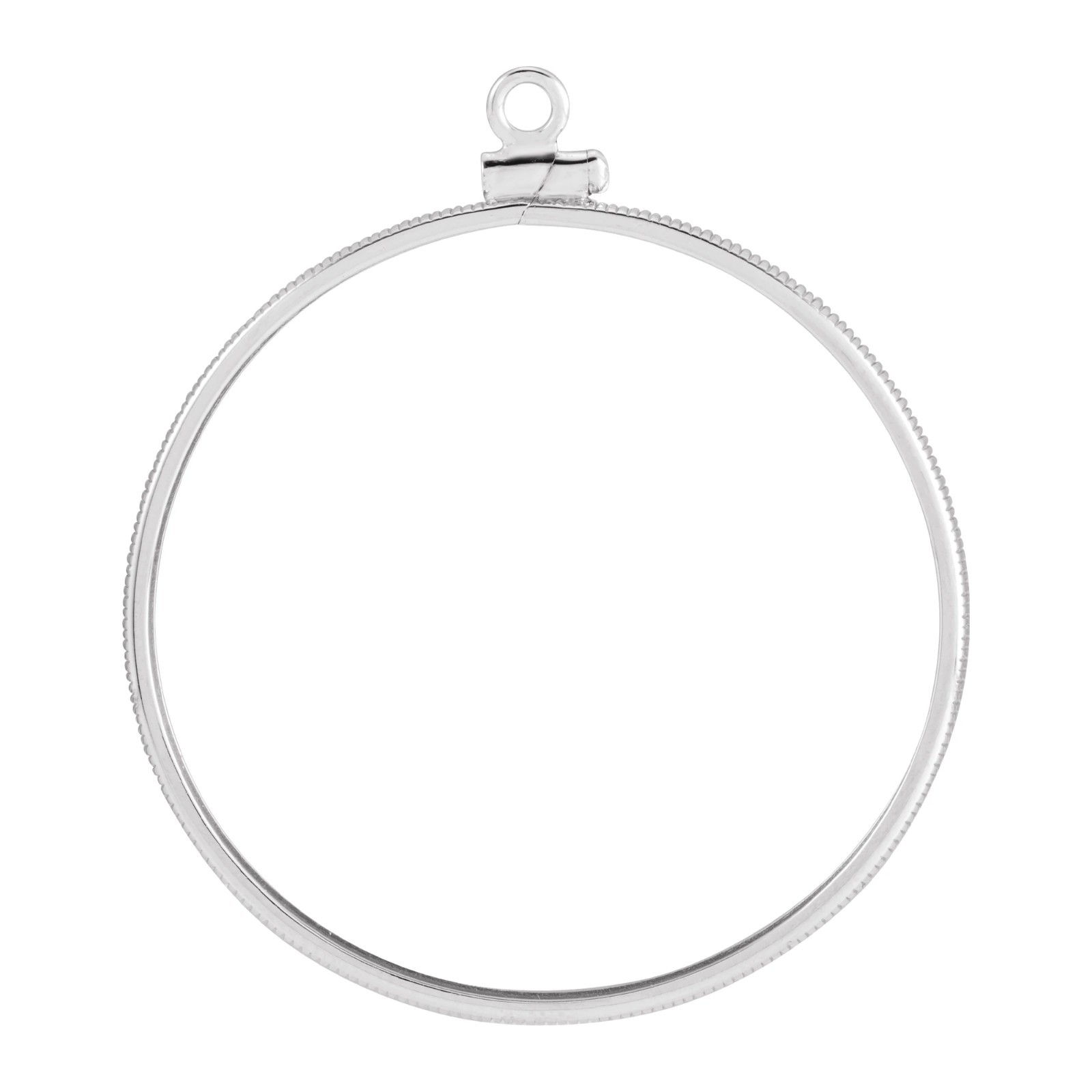 Sterling Silver Coin Frame Bezel Dangle for 38x3.29 mm Coin