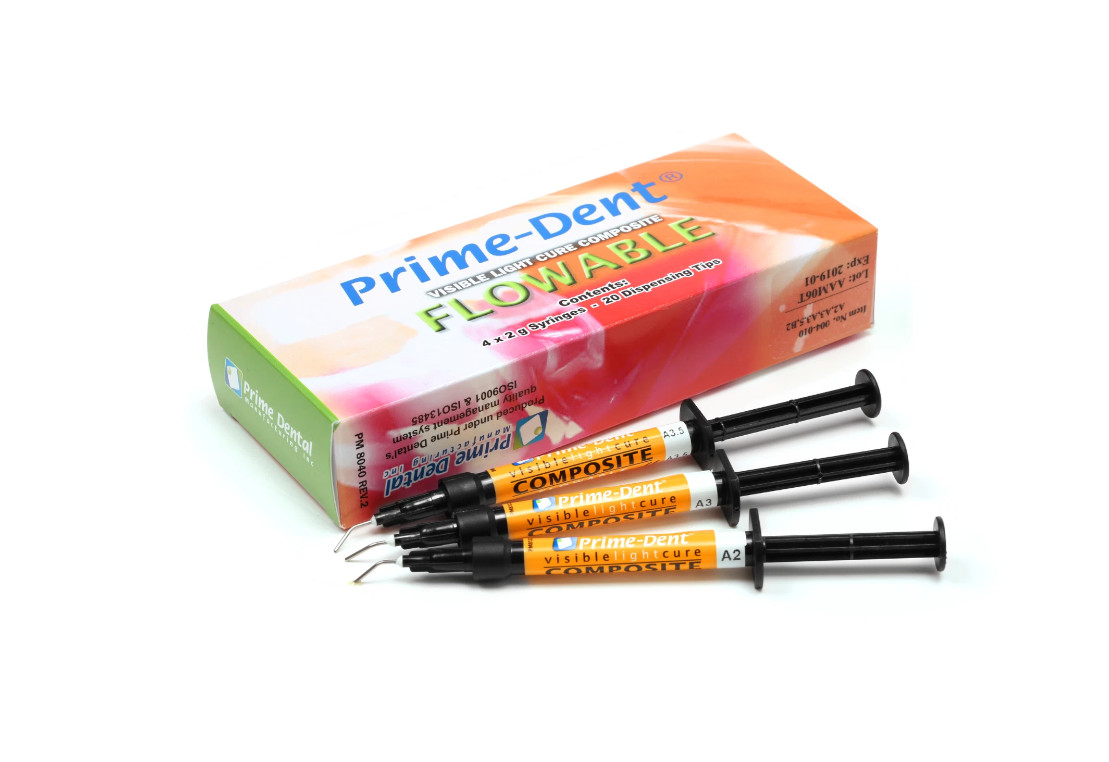 Flowable Light Cure Dental Composite Syringes All Shades * Prime - Dent VLC