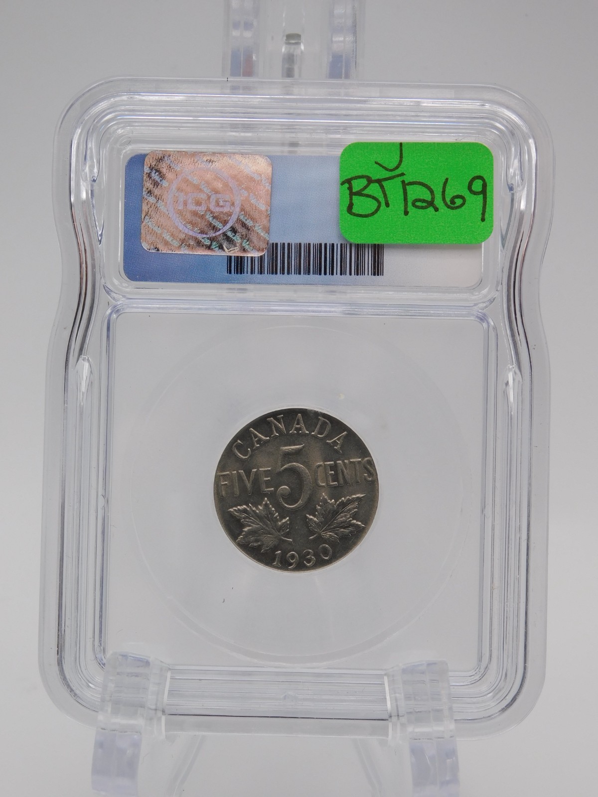 1930 Canada Five Cent ICG MS63 (BT1269)