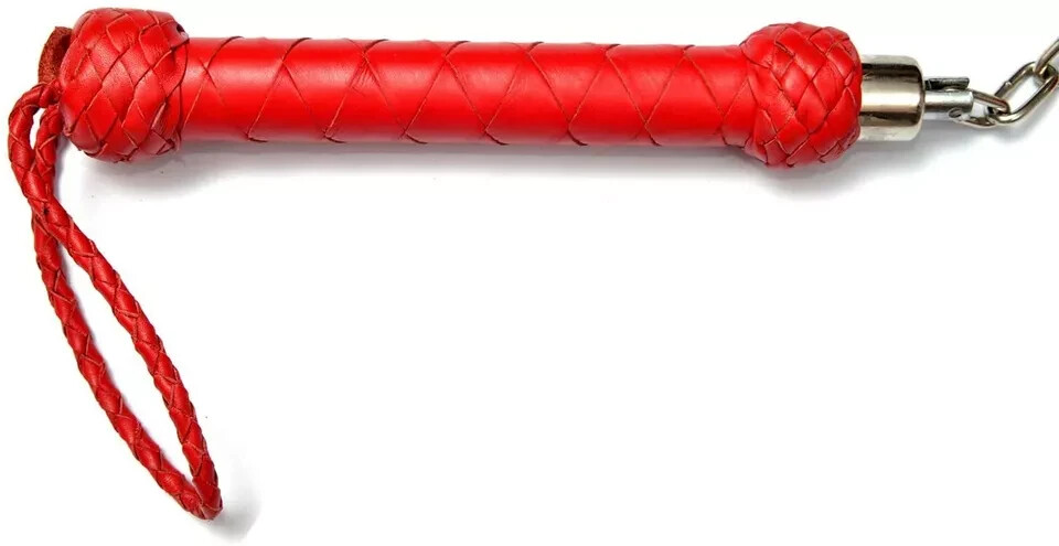 Cowhide Leather Flogger | Durable Design with 25 Thick Red Tails