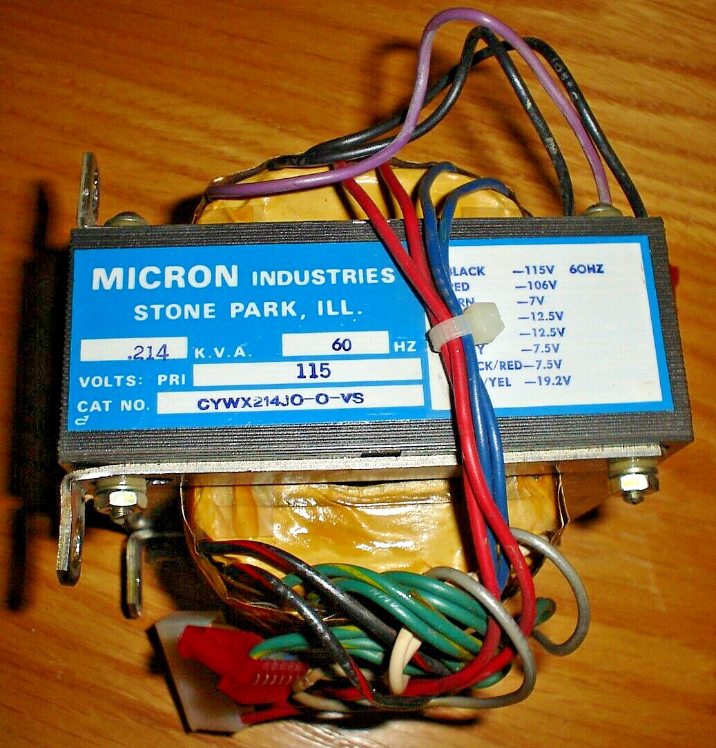 New Micron Industries Transformer CYWX214JO-O-VS  .214KVA 60HZ PRI 115Volts NOS