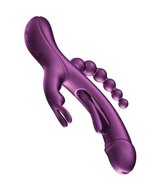 TRILUX KINKY G-SPOT TAPPING RABBIT VIBRATOR TRIPLE STIMULATION WITH ANAL BRADS