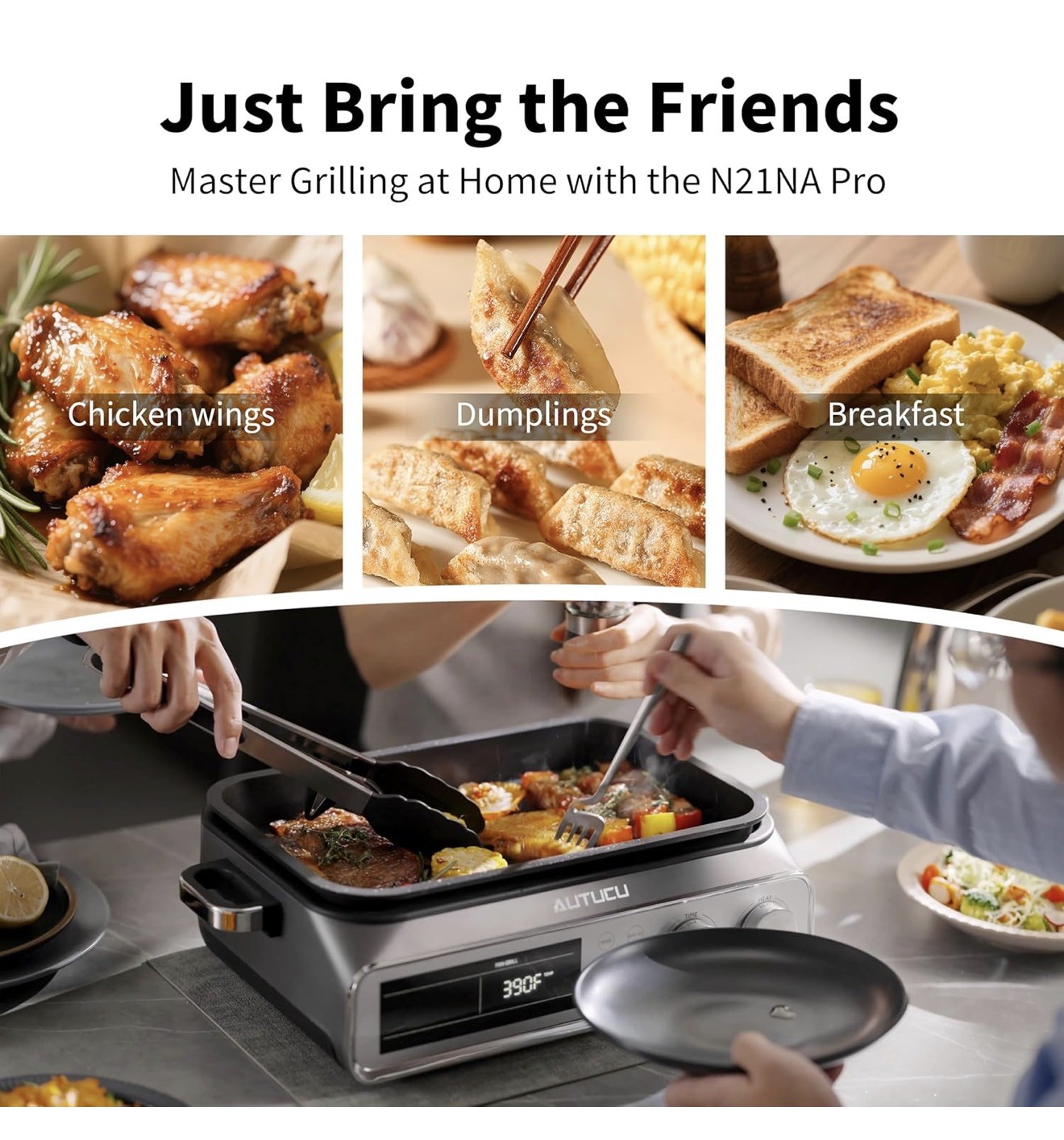 Autucu N21NA Pro 10 Quart 8-in-1 Programmable Slow Cooker