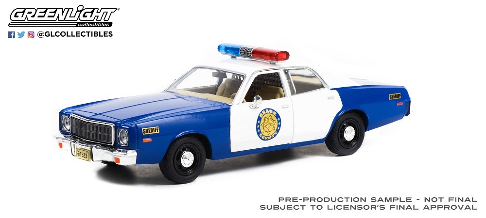 Greenlight 1:24 Scale Osage County Sheriff  1975 Plymouth Fury 84105
