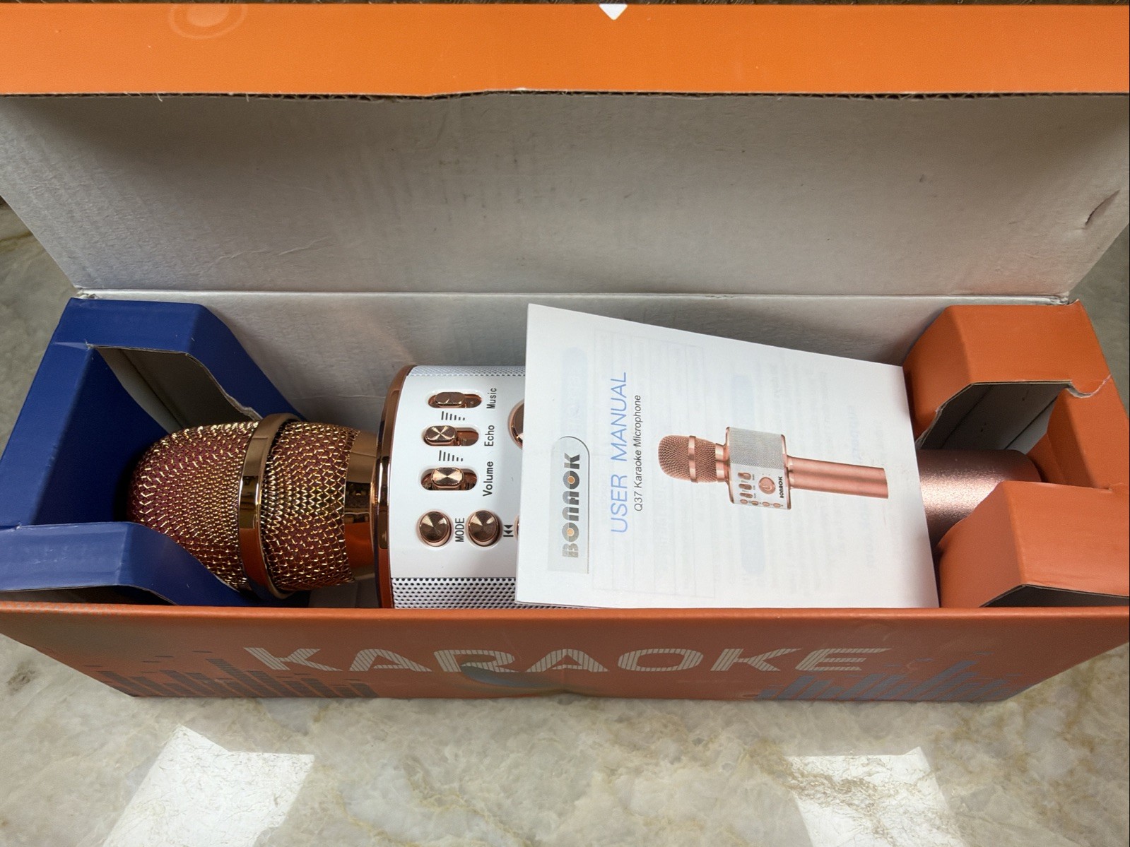 BONAOK Wireless Bluetooth Karaoke Microphone, 3-in-1 Portable Handheld Mic