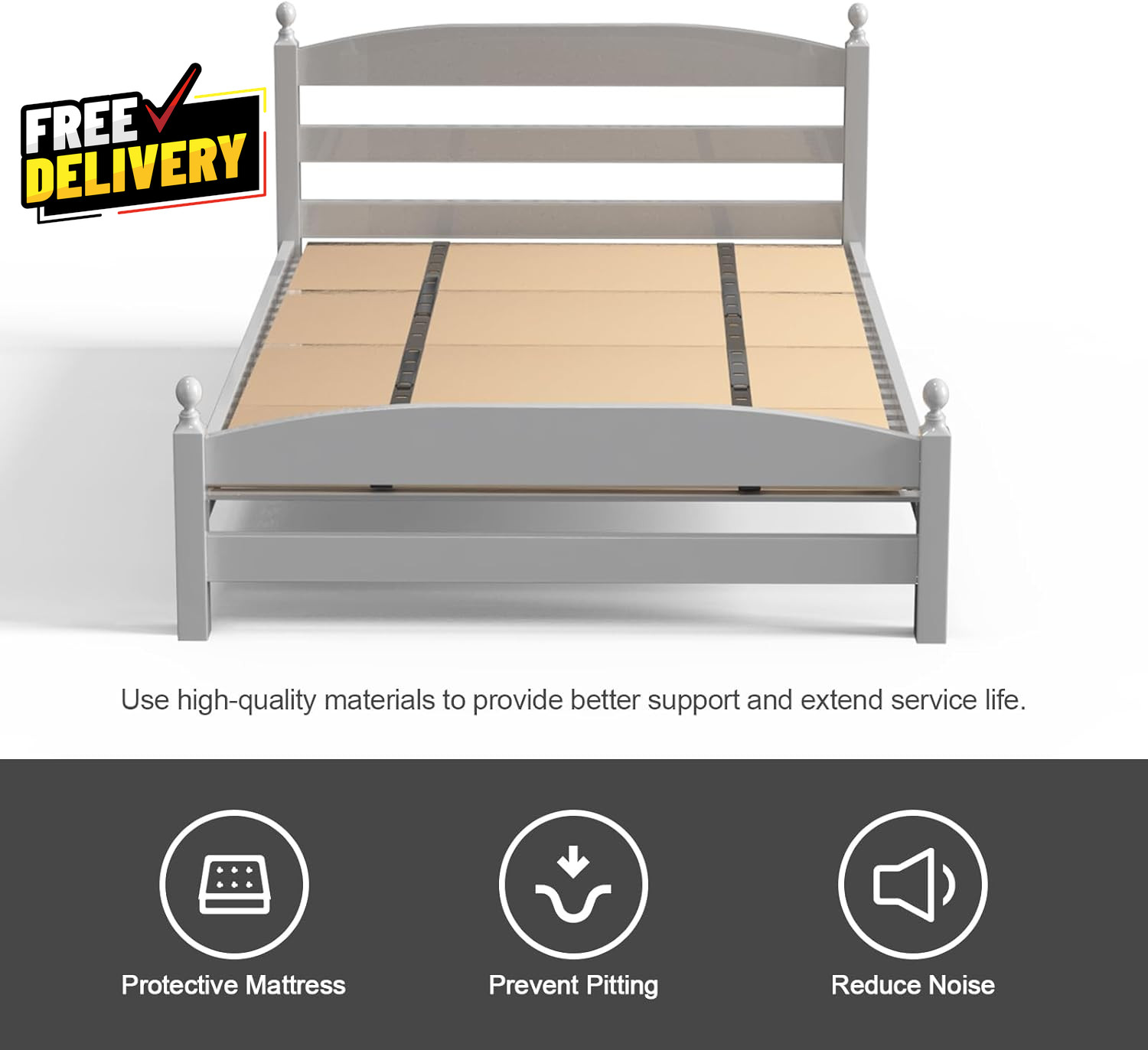 Mattress Support Wooden Bunkie Board/Bed Slats/Queen Bed Board under Mattress...