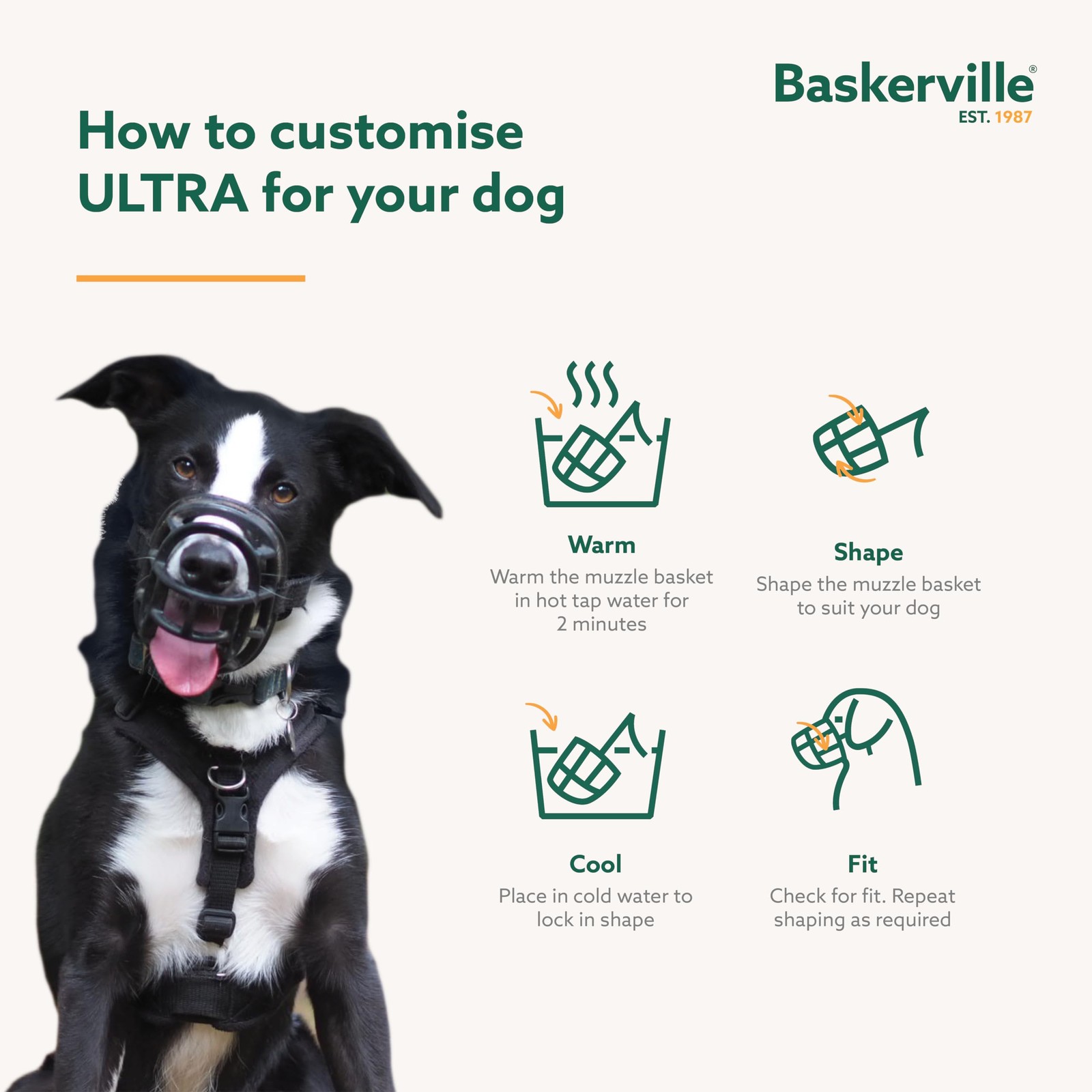 Baskerville ULTRA Dog Muzzle | Size 3