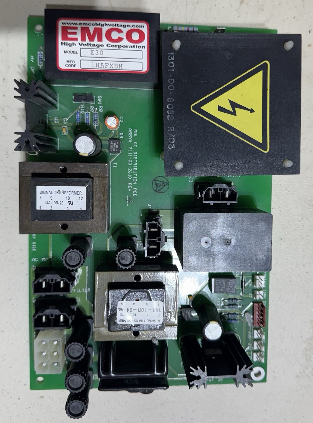 SYNERON CANDELA MINI GENTLELASE MGL AC DISTRIBUTION PCB  PART#7111-00-2610