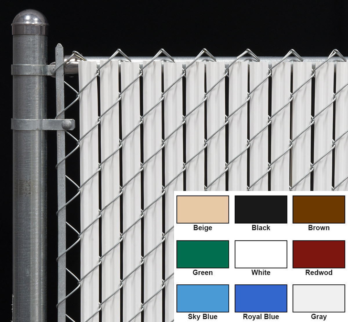 Chain Link Fence Privacy Slat for 5 FT High Fence - Single Wall Bottom Lock Slat