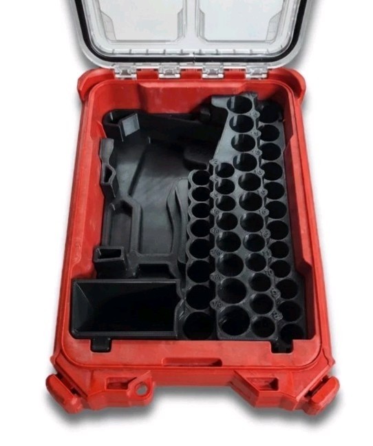 Milwaukee Packout (Upgraded) INSERT TRAY For Stubby Impact & Sockets , Black